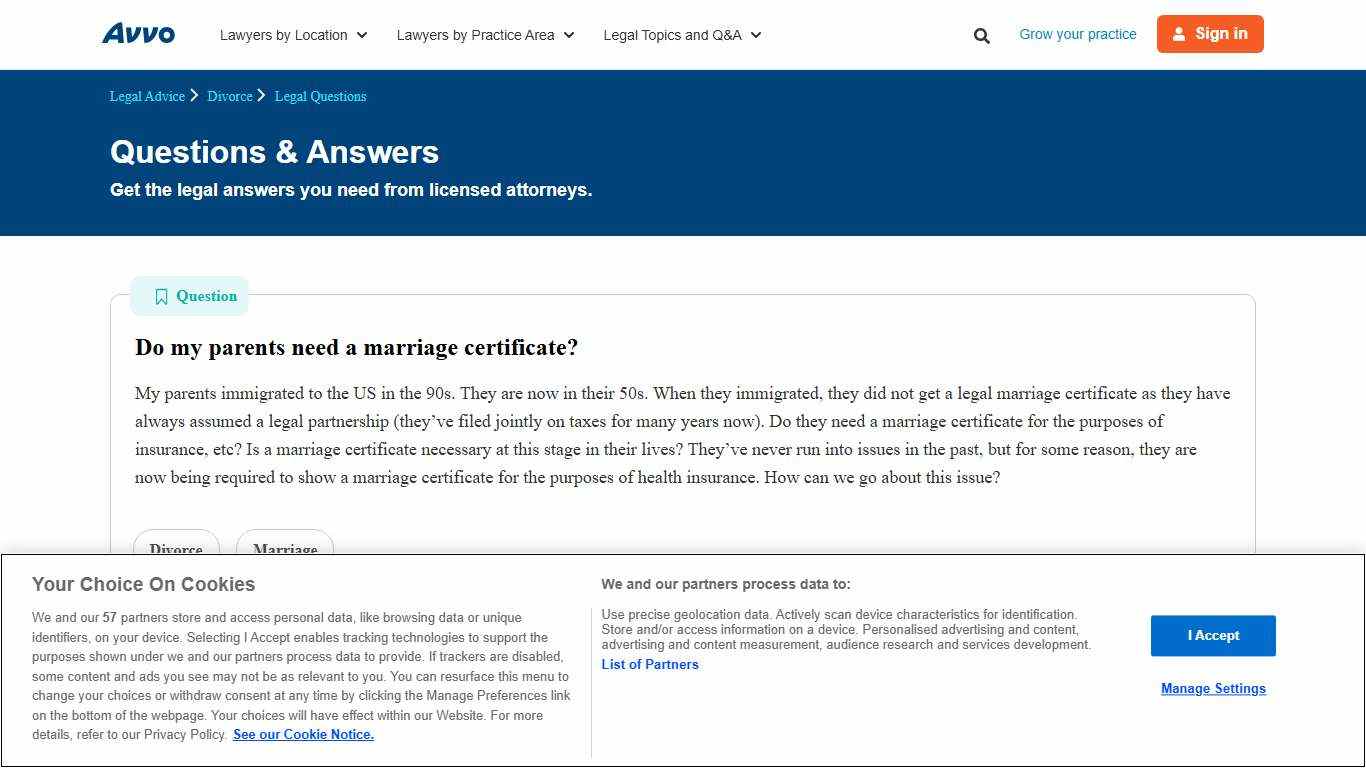 Do my parents need a marriage certificate? - Legal Answers